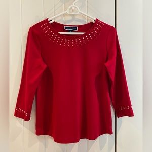 Karen Scott bedazzled top